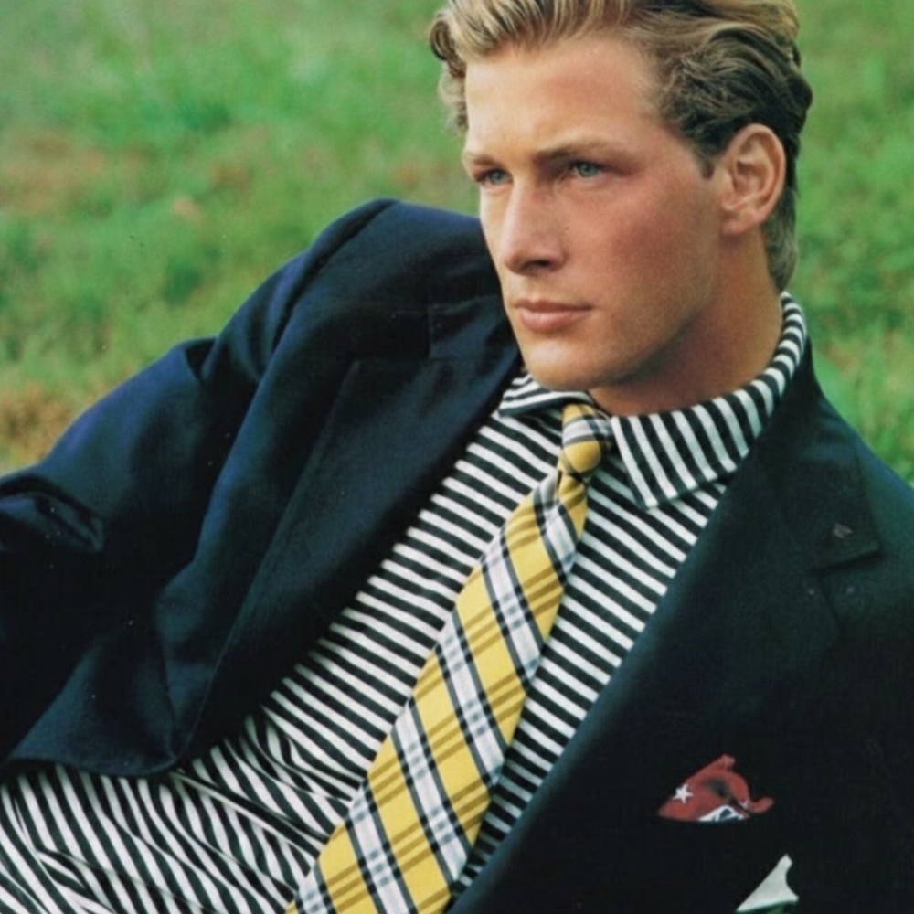 Tommy Hilfiger Yellow Striped Tie